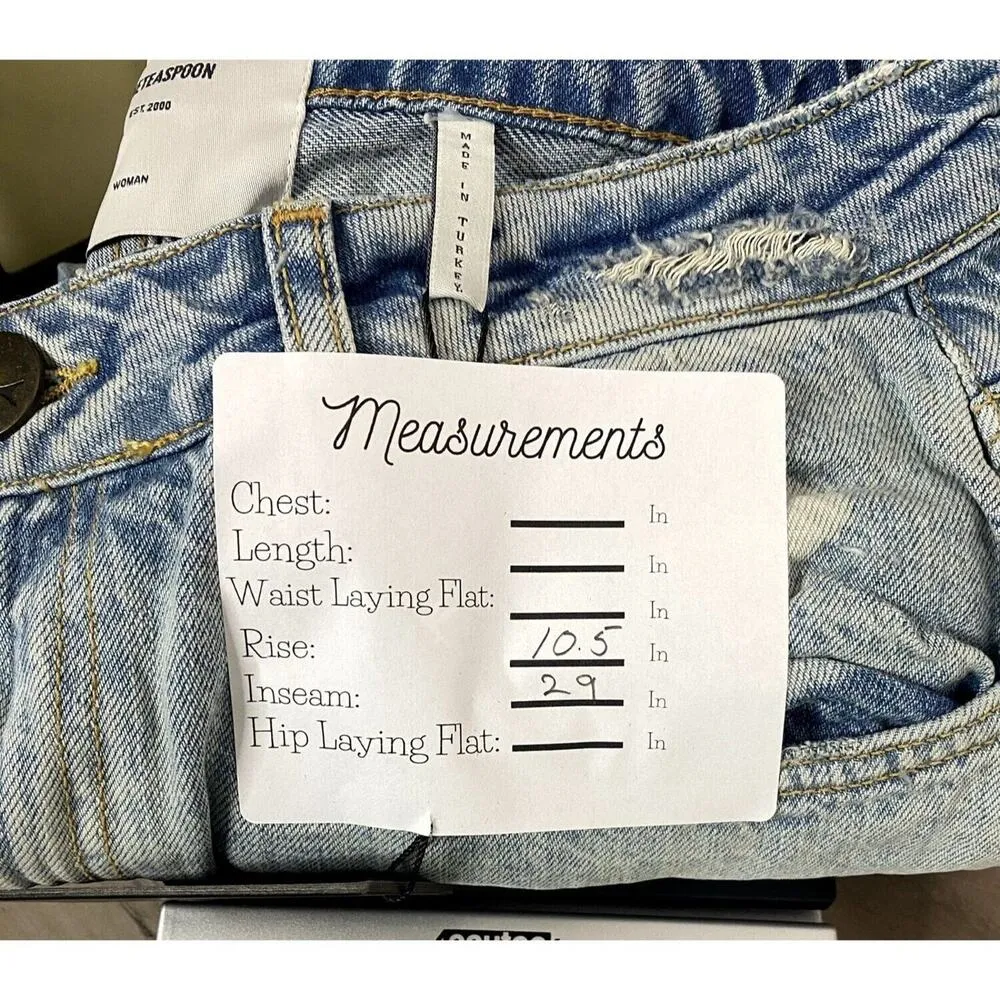 NWT One Teaspoon The Awesome Baggies Distressed Jean 28 Kansas Light Blue #3083 - Image 8