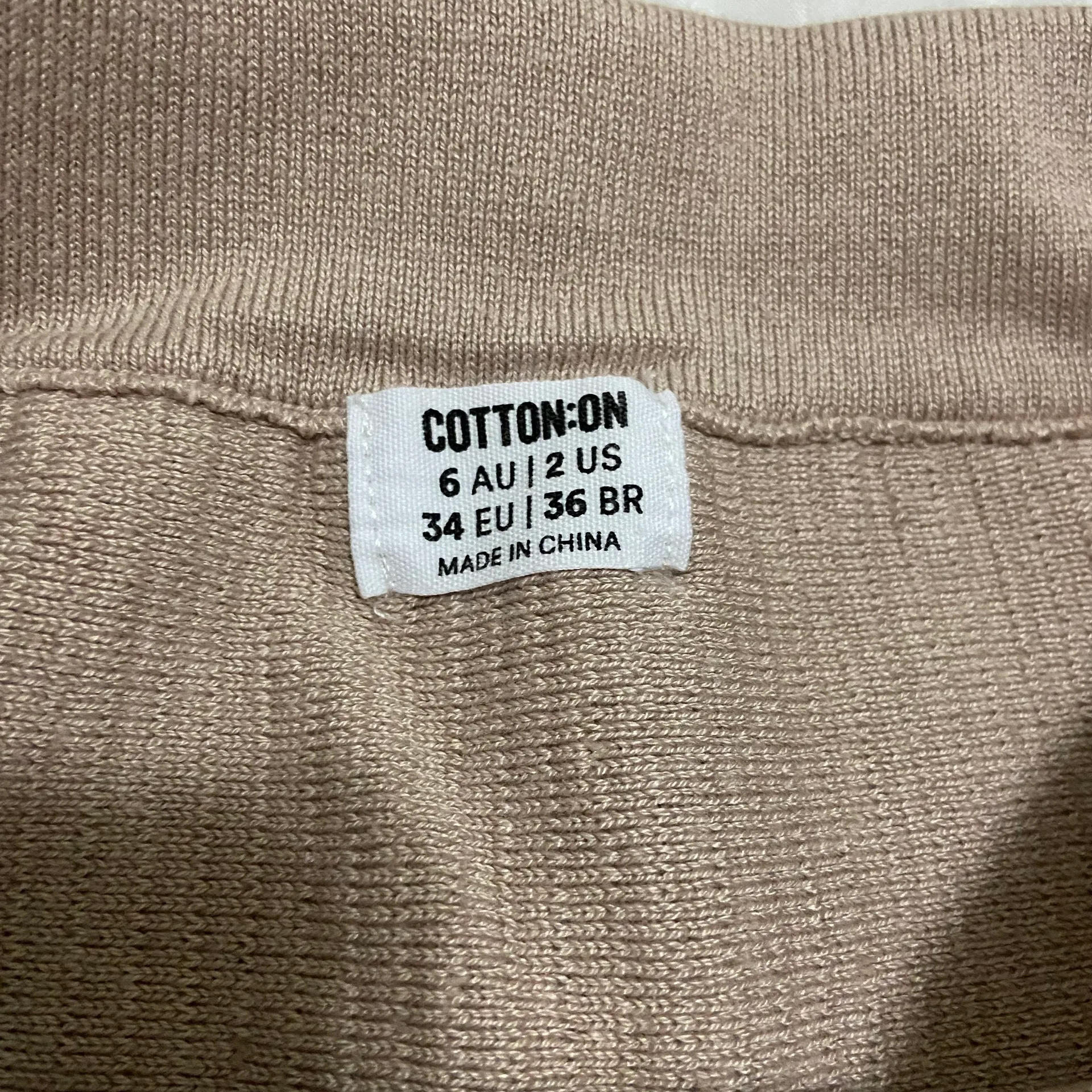 Tan Brown Ribbed Skirt Size 2 plus - Image 4