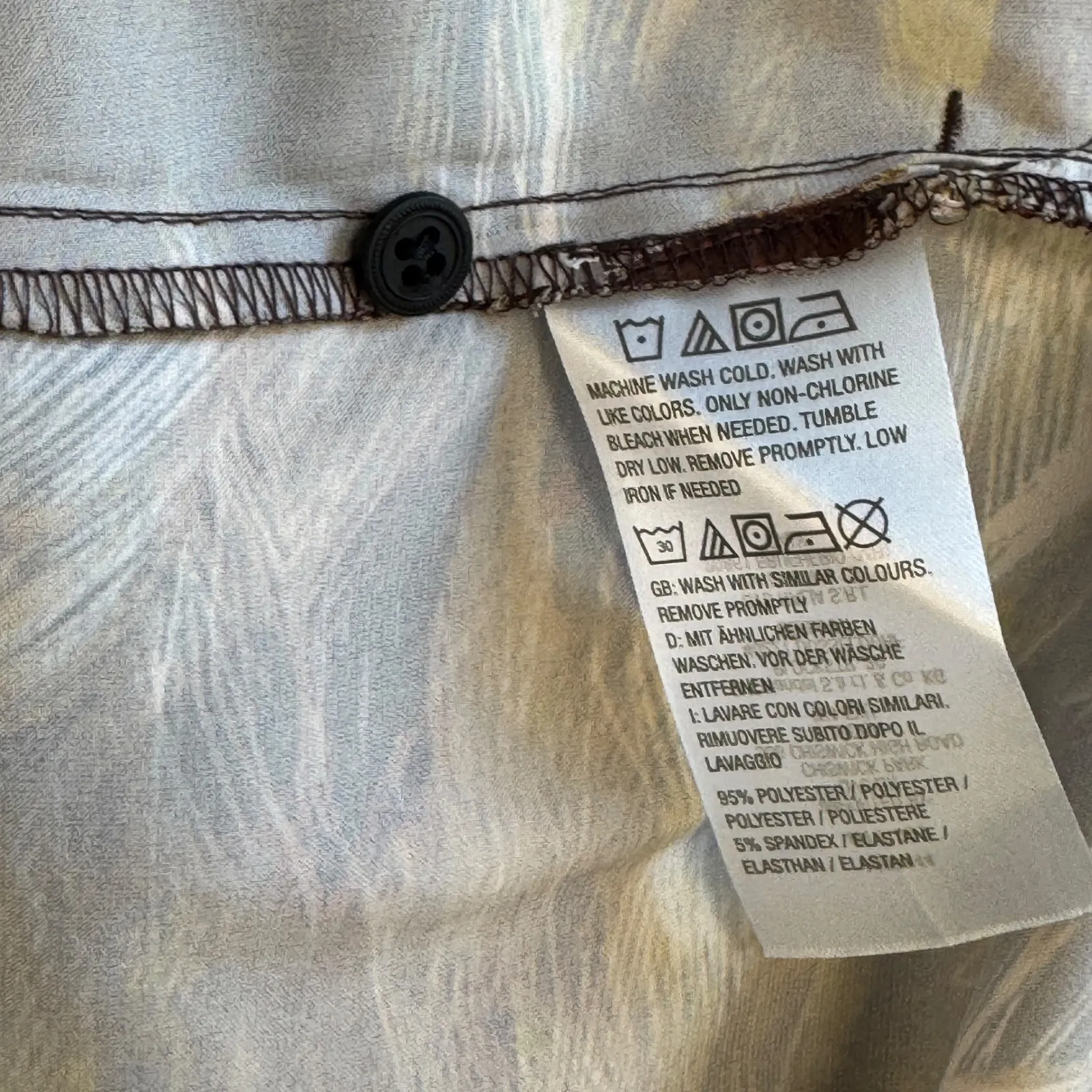 Susan Graver Liquid Knit Brown Abstract Blouse 5XP Oversized Art Print Top Boho - Image 4