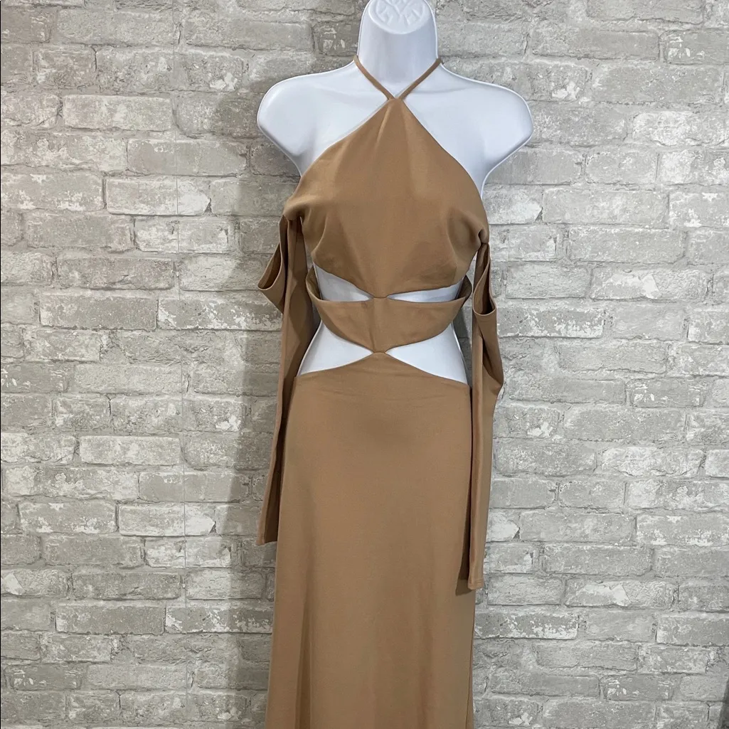 NBD REVOLVE Marcelina Maxi Dress in Light Beige - Image 5