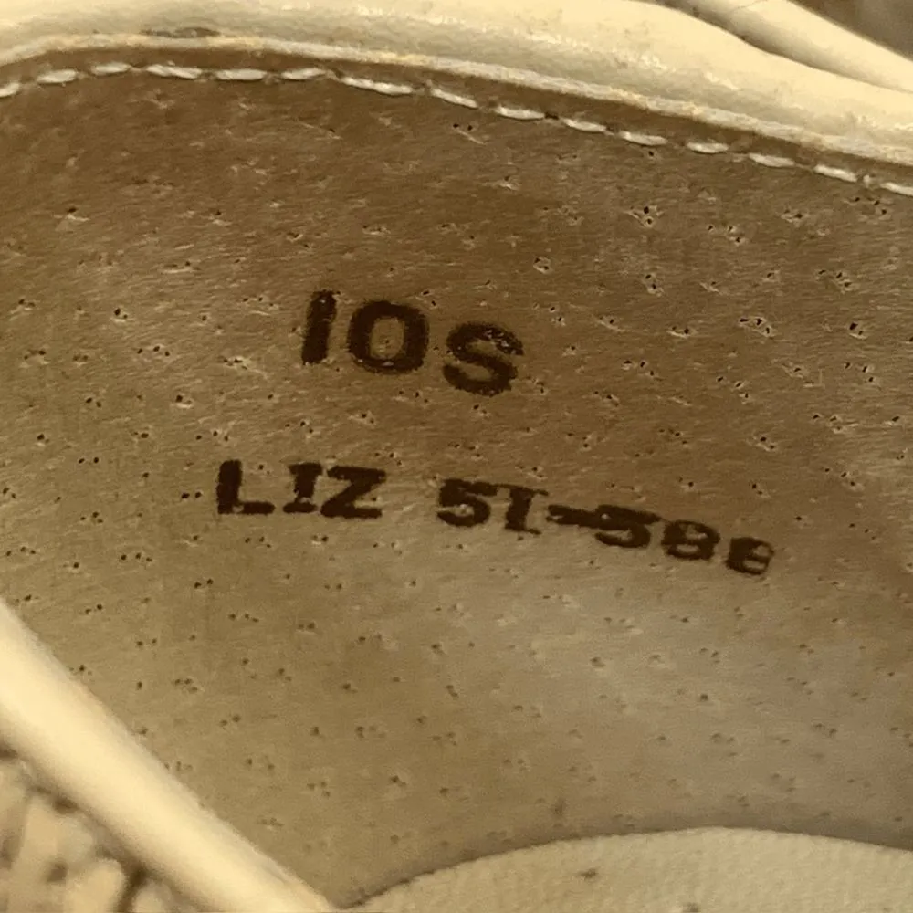 Trotters Liz Leather Slip On Woven Loafers Flat Shoes Color Bone 10S/AAA Size Tan Size undefined - Image 4