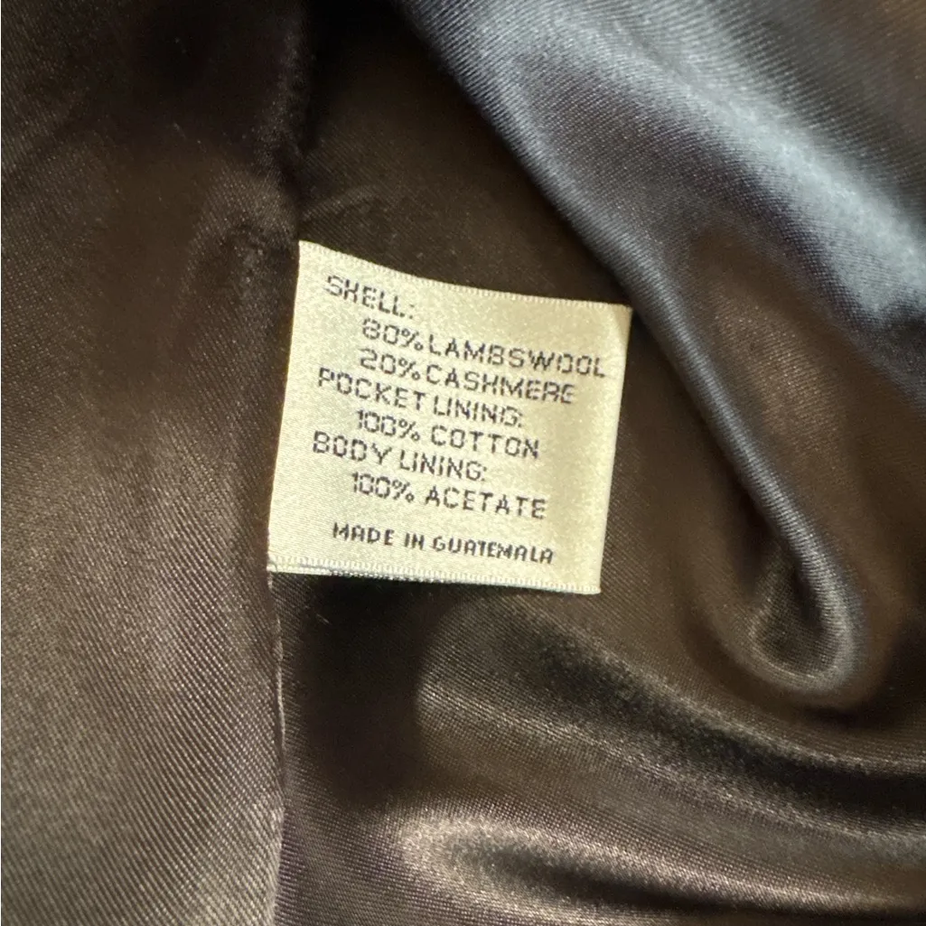 Elegant Black‎ Wool and Cashmere Blend Coat - Image 7