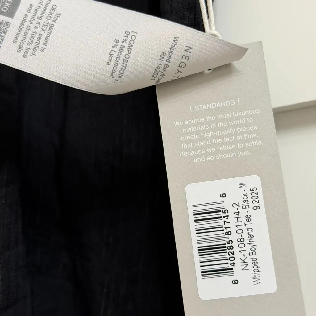 Negative Underwear Whipped Boyfriend Tee in Black, Size Medium - Image 6