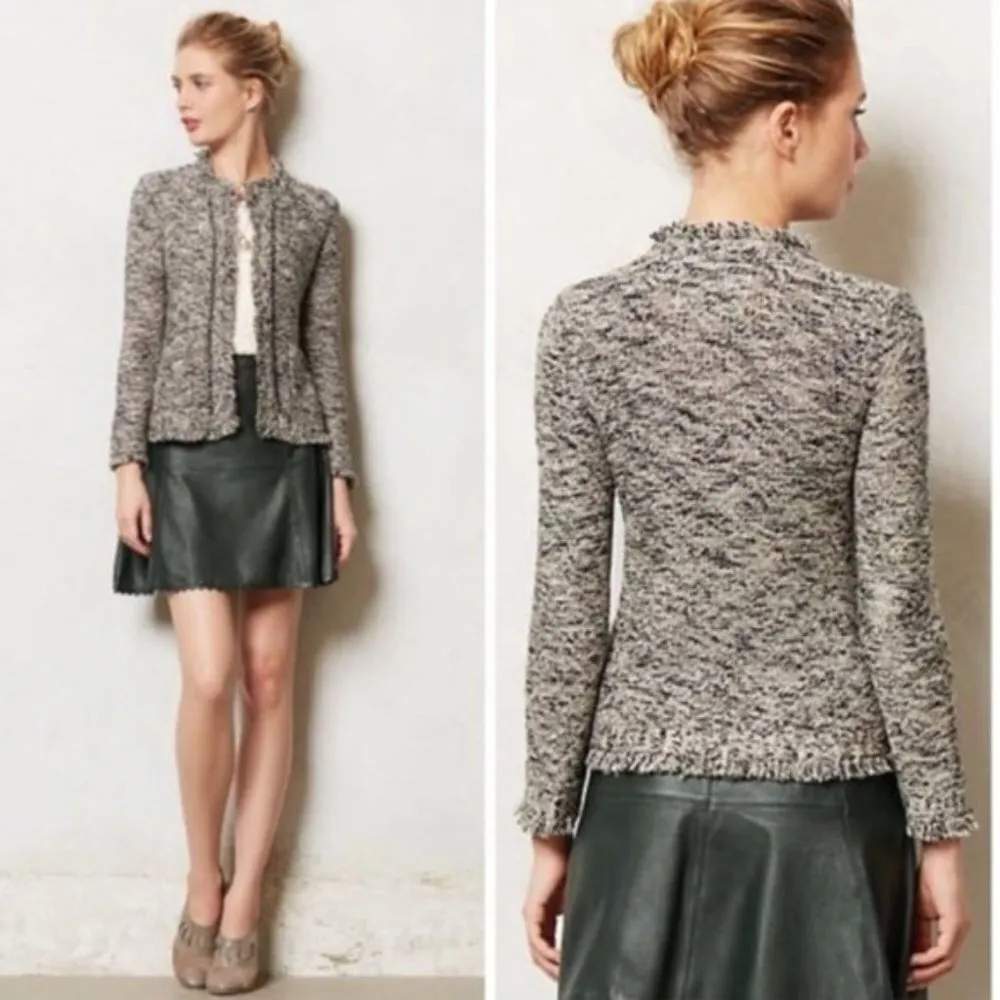 💕ANTHRO ANGEL OF THE NORTH💕 Fringed Cardigan (S) Green - Image 4