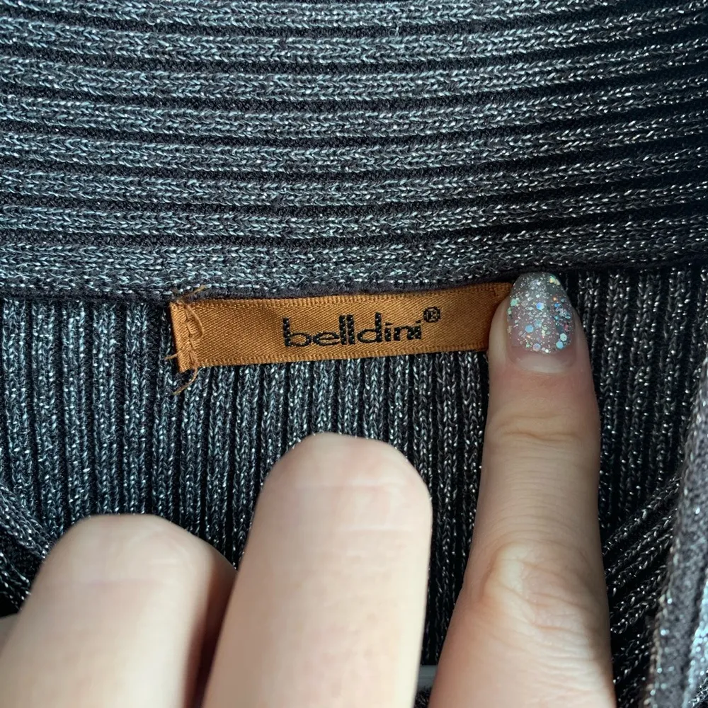 Belldini Gray Sparkle and Rhinestone Zipper Jacket Size M - Image 5