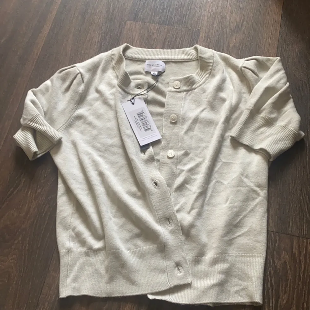 Judith Puff Cardigan in Droplet - Image 2