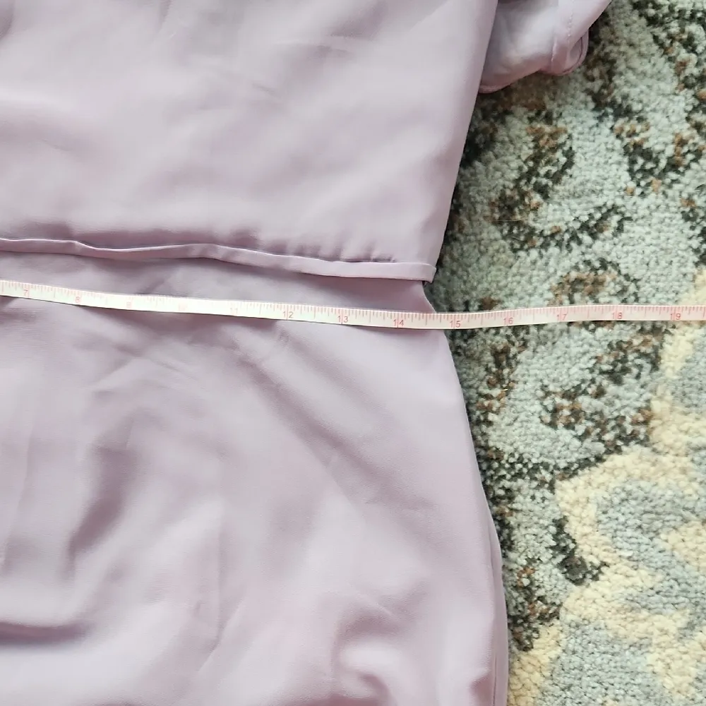 Mori Lee Madeline Gardner Chiffon Draped Flowing Dress Lavender - Image 10