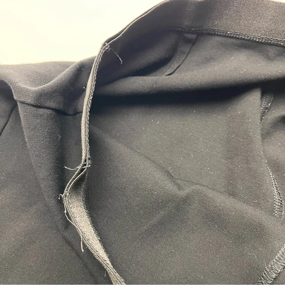 Eileen Fisher Women Medium Black Viscose Nylon Spandex Blend Elastic Waist *FLAW - Image 9