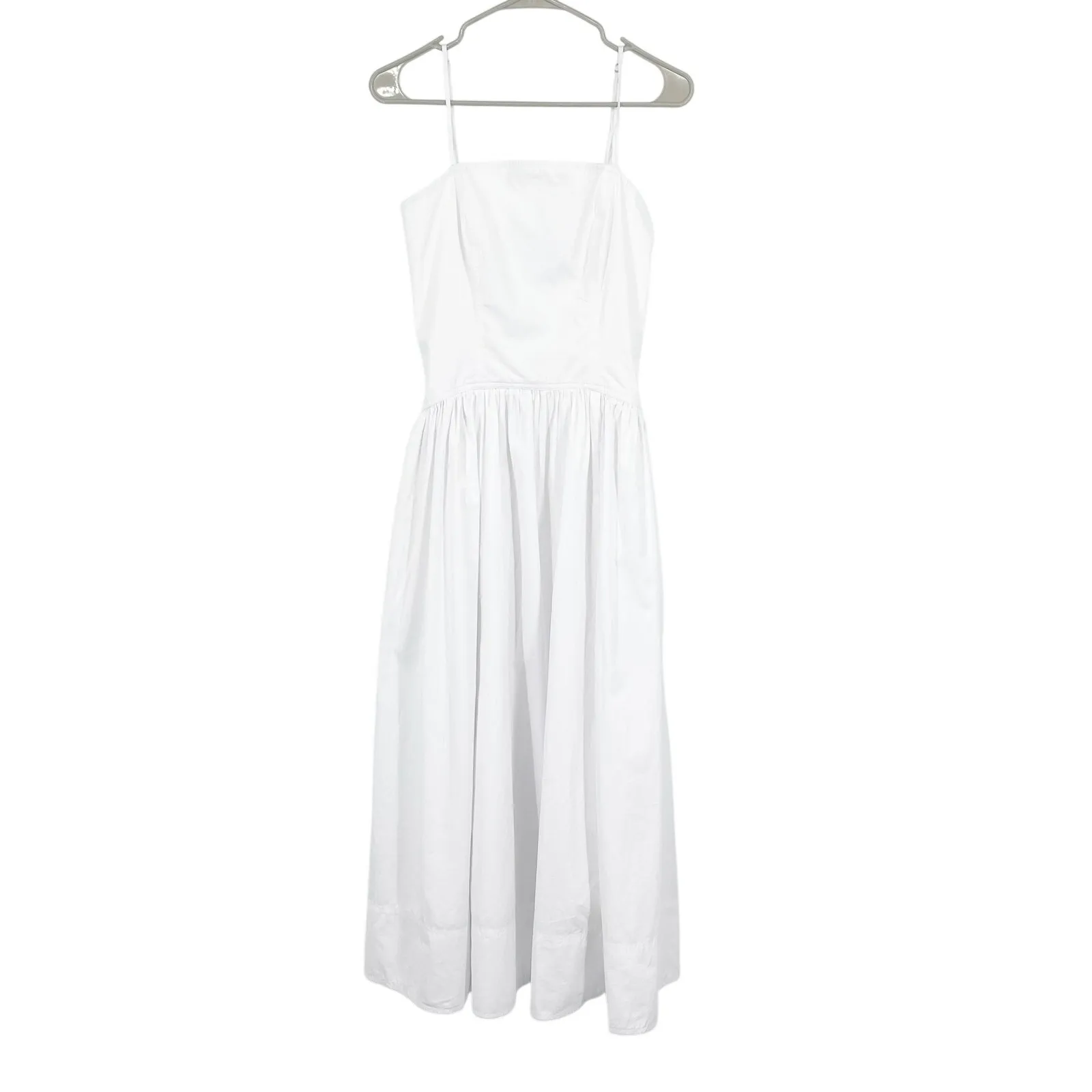 Madewell Poplin Seamed Maxi Dress in White Size 2 NWT Bridal Engagement Wedding - Image 6