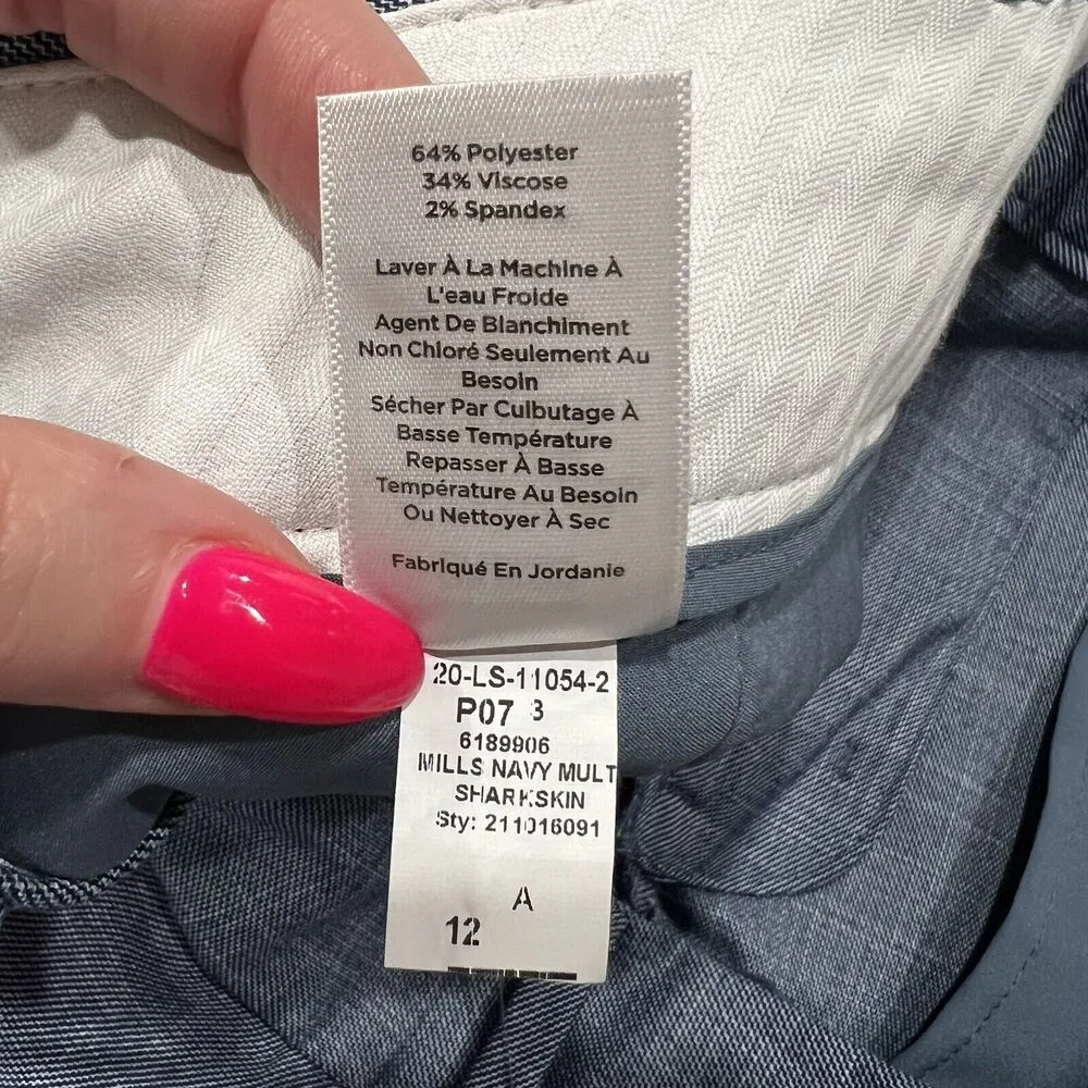 Talbots Sz 12 Hampshire Ankle Pants in Sharkskin Women’s Straight Leg High Rise - Image 12