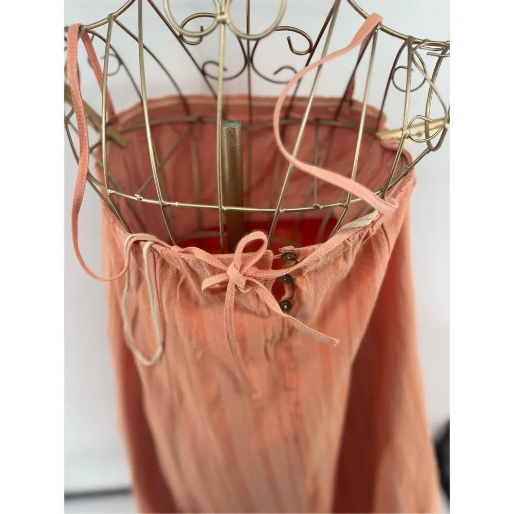 Free People NWT All For Sun Maxi Dress Coral Pink Women’s Size Small Pockets - Image 10