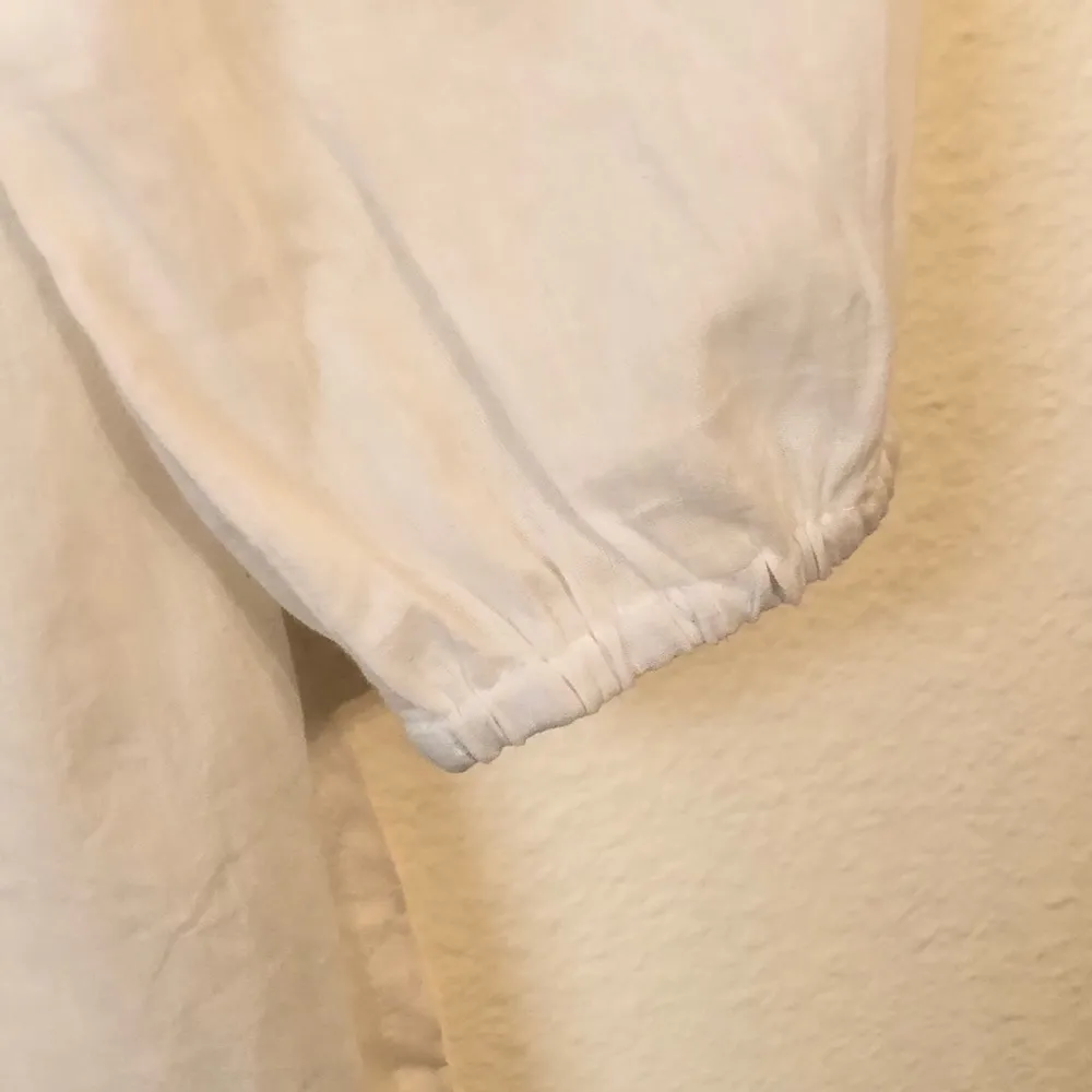 Cabana Beach💯 Cotton Embroidered with beads and tassels Cover Up Cruise M White Size M - Image 6