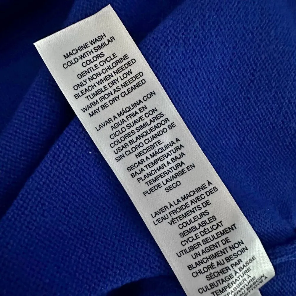 CHICO'S | Royal Blue Sweater 3/4 Sleeve Rounded Hem Pullover | Size 1, Medium - Image 7