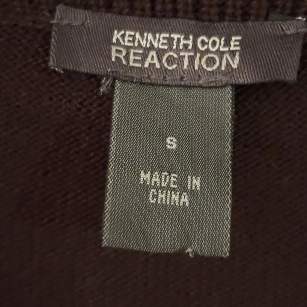 Kenneth Cole Reaction Sweater‎ Dress Size S brown Long Sleeve Wool Blend Preppy - Image 6
