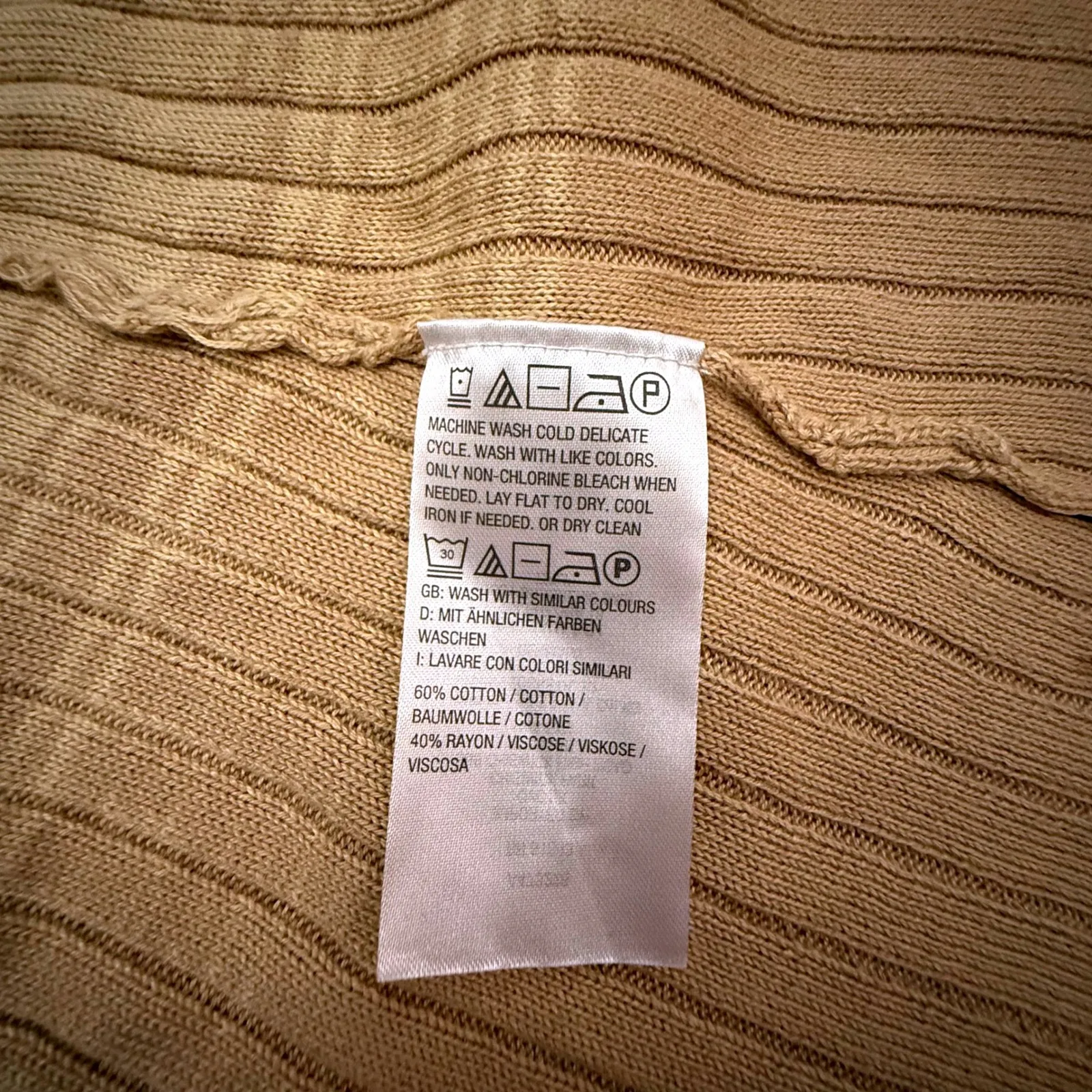 Isaac Mizrahi Live! Women's 3X Open Front Knit Cardigan Sweater‎ Beige Ombre - Image 5