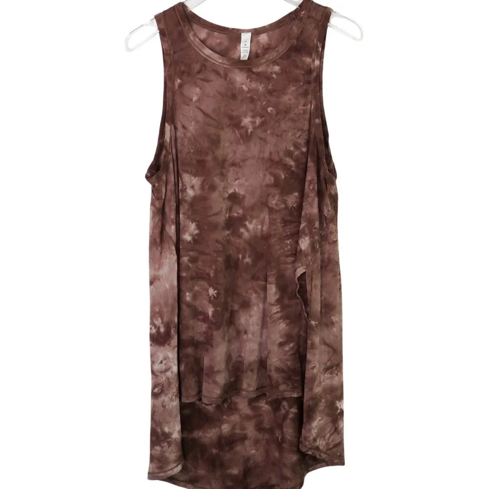 Lululemon Long for Length Tank Diamond Dye Pink Bliss Spanish Oak Medium Tie Dye - Image 9