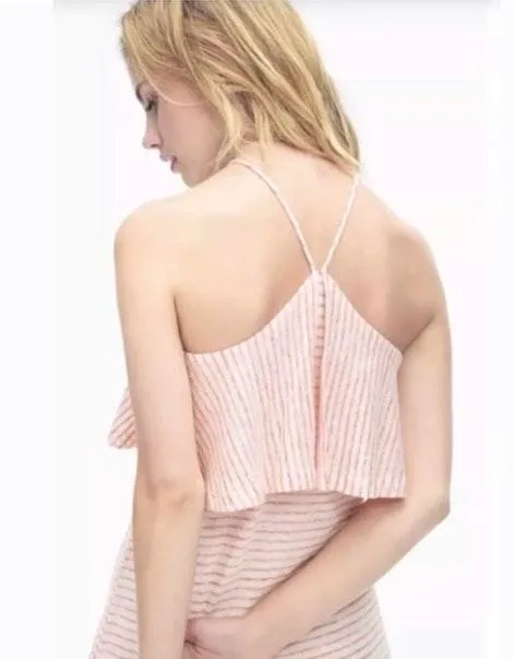 Splendid Striped Halter Linen Blend Dress M NWT - Image 5