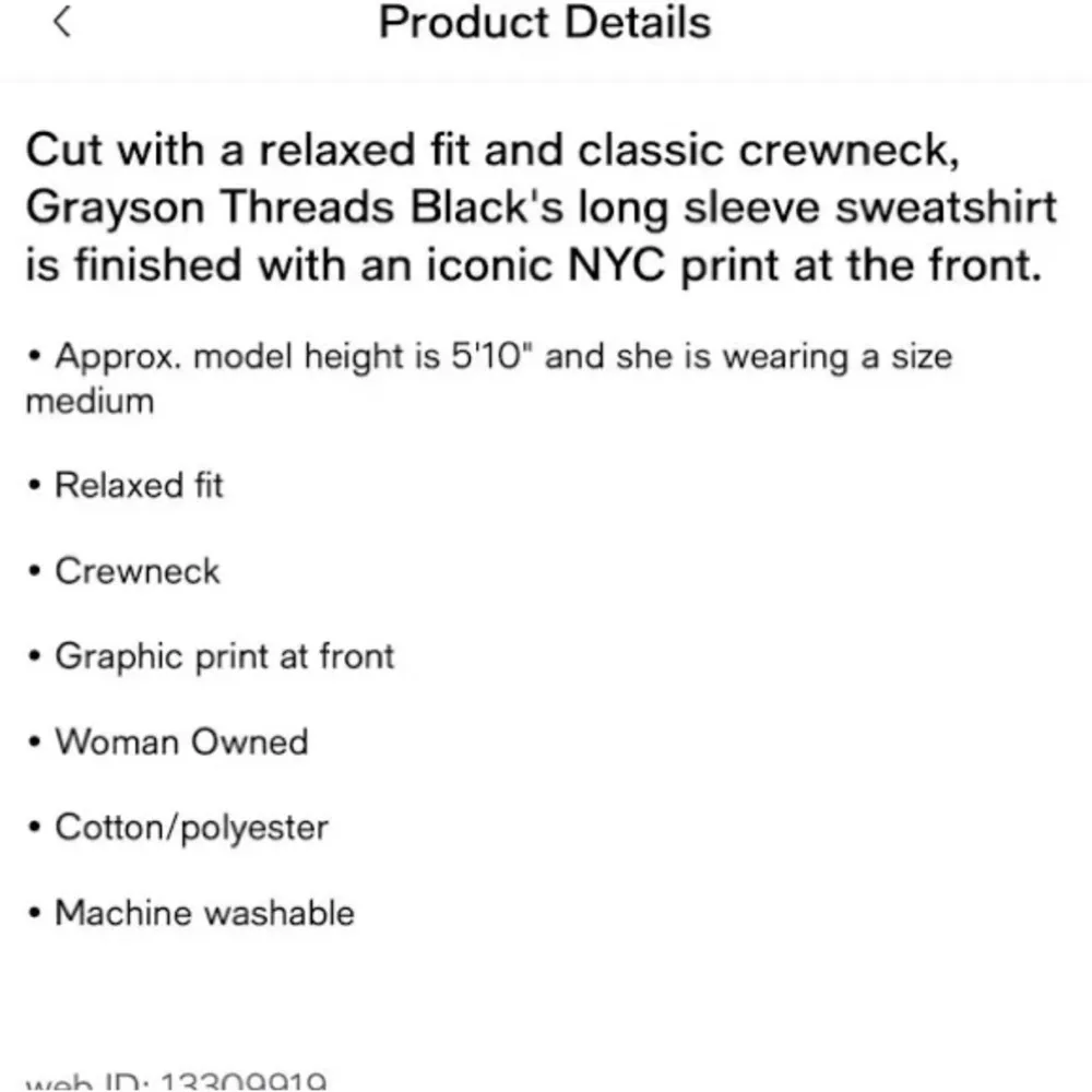 Grayson /THREADS BLACK LABEL NYC Sweatshirt - Image 9