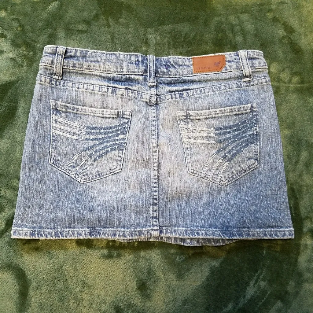 Vigoss  Denim Mini Skirt Embellished 5/6 28 - Image 2