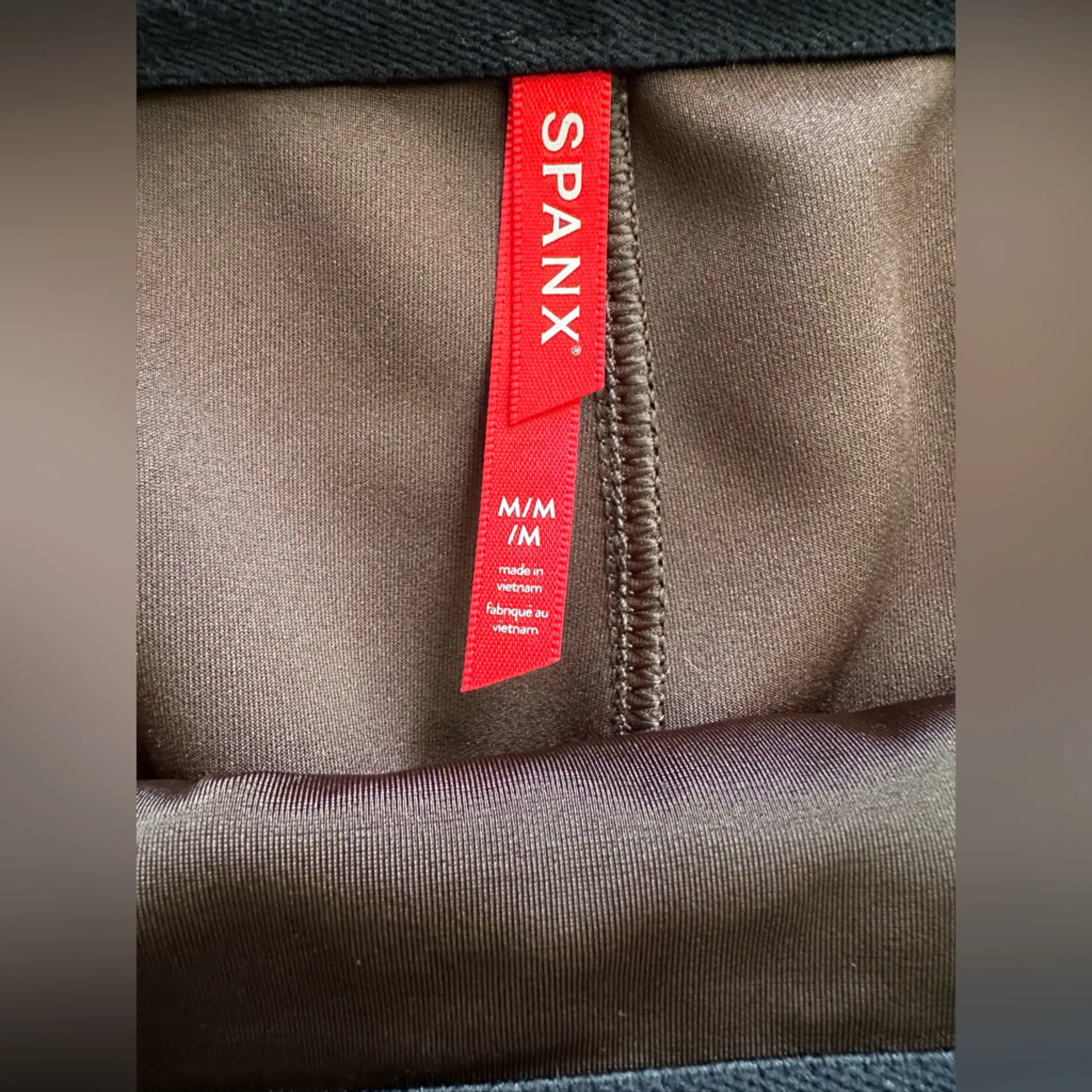 Spanx Faux Suede Flare Pants Chocolate Brown Medium - Image 4