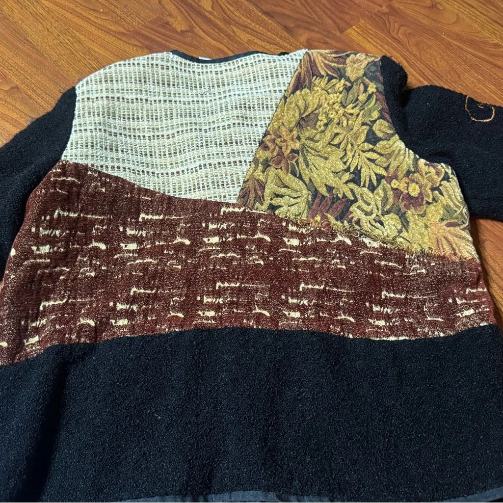 Maggie Barnes Floral Patchwork Jacket 1x - Image 4