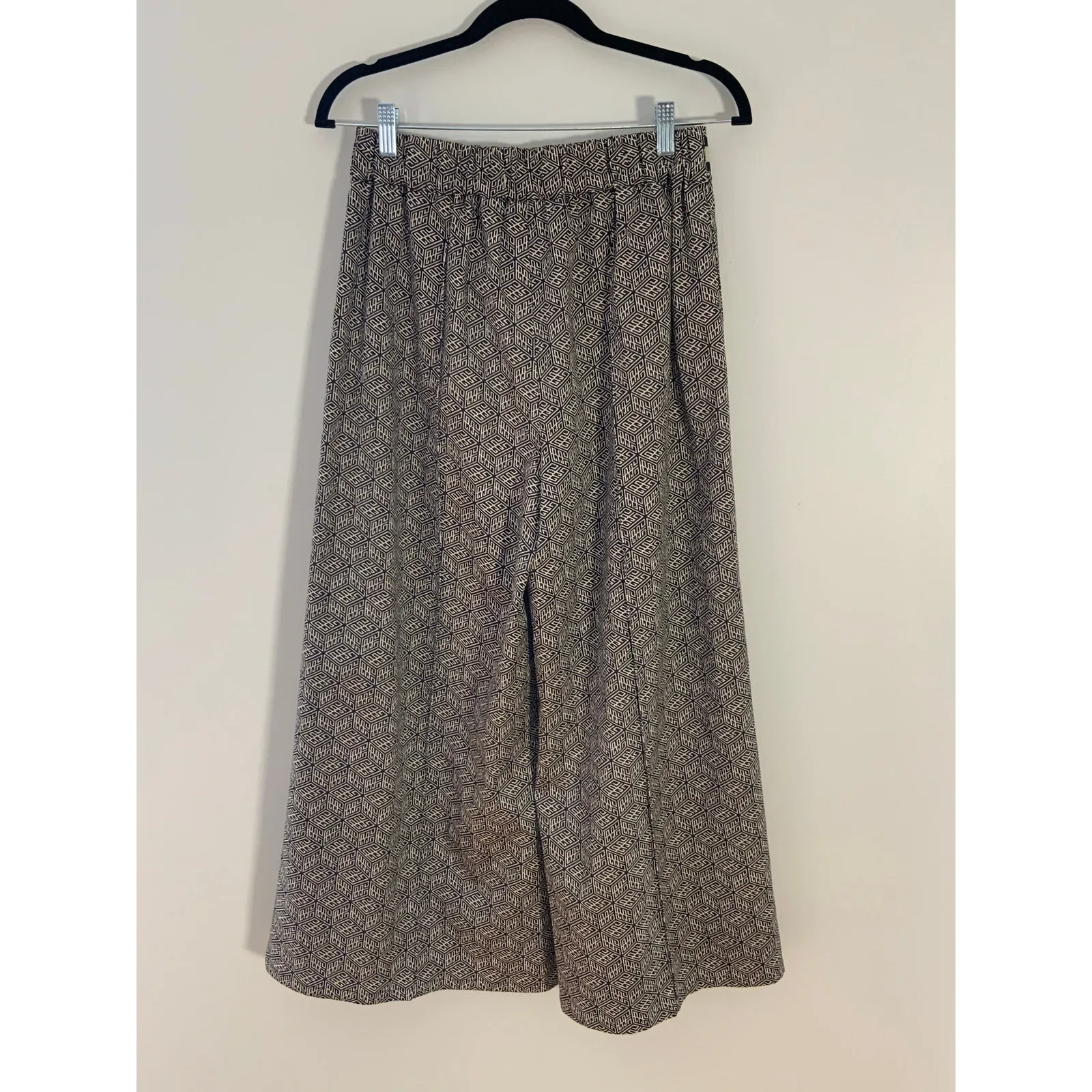 Emily McCarthy Teddy Crop Trouser in Black Tonal Monogram NWT Small Brown - Image 5