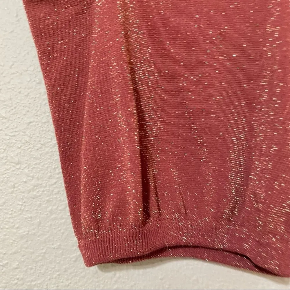 Intimately Free People Red Gold Glitter Crop Top Sleeveless Blouse Womens S Tank - Image 6