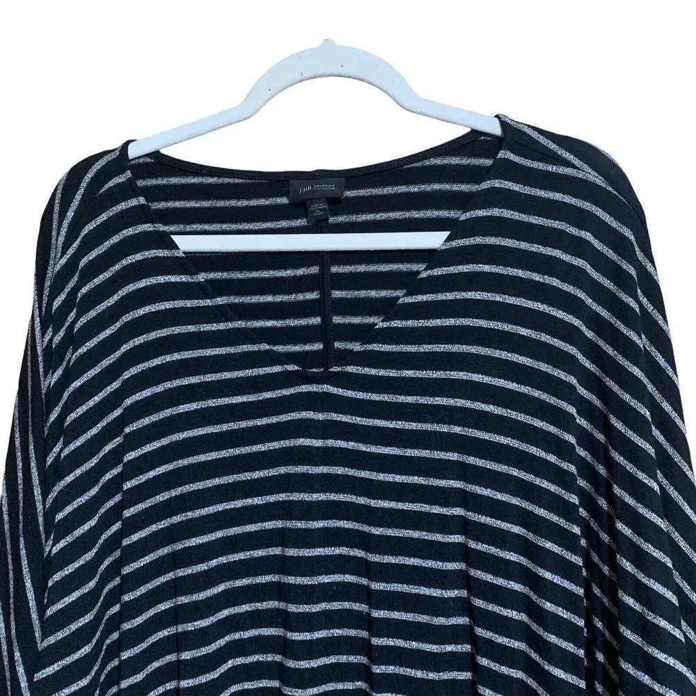 J. Jill Wearever Collection Size XL Petite Multicolor Stripe V-Neck Stretch Top - Image 2