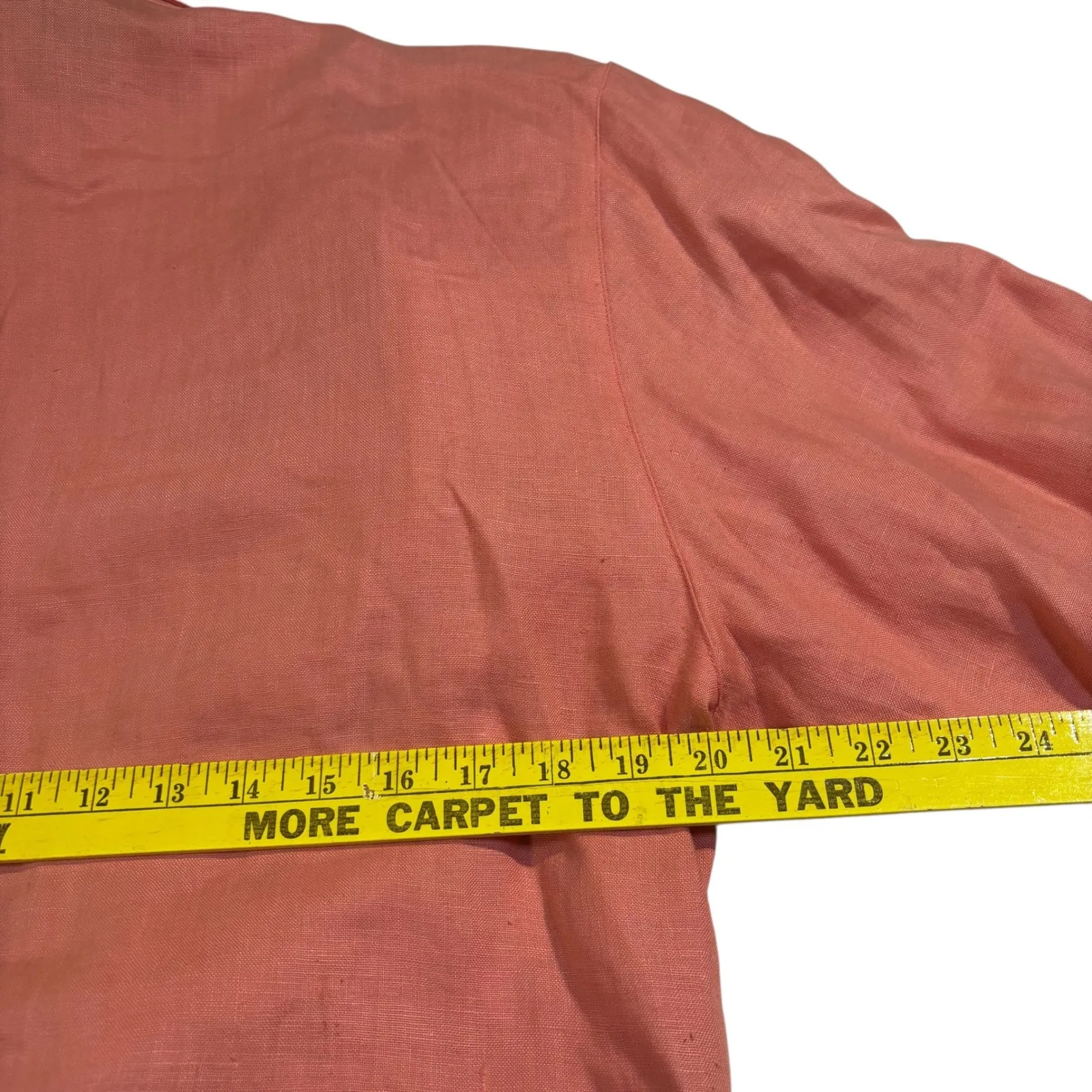 Counterparts Linen Blazer Coral Pink Button Front Career Jacket Size 8* - Image 9