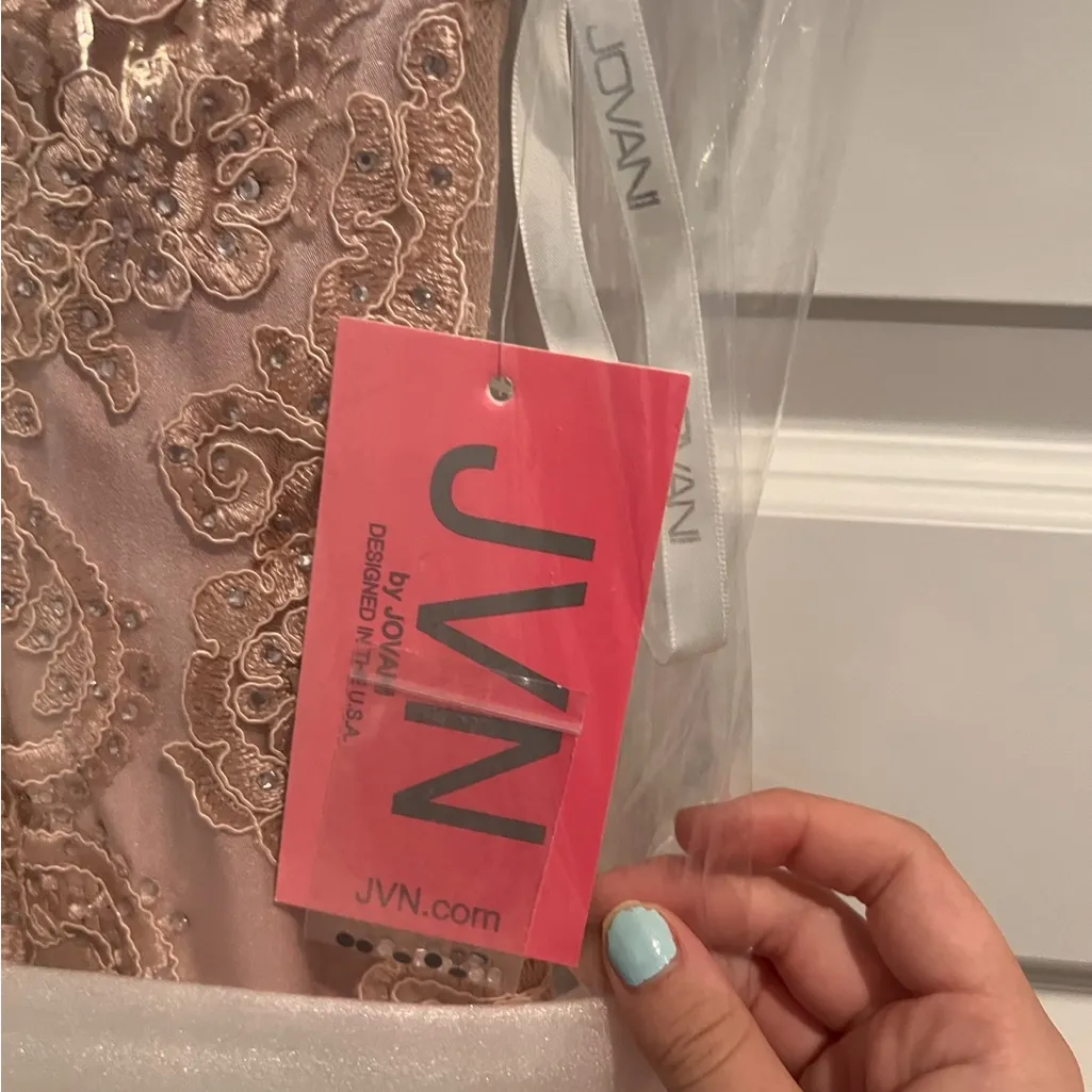 Gorgeous blush pink Jovani gown - Image 6