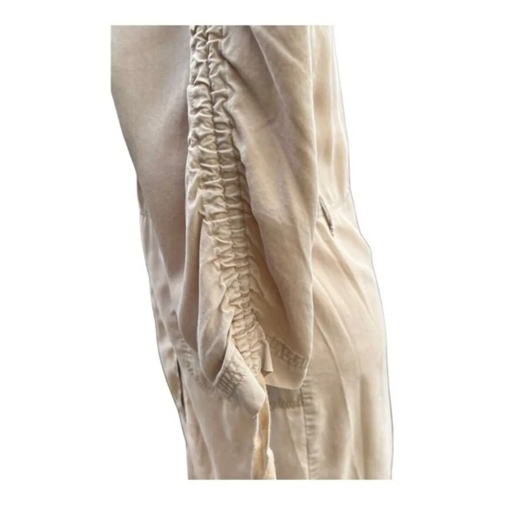 Lauren Ralph Lauren Button up Shirt‎ Dress Petite Size 8 Beige - Image 6