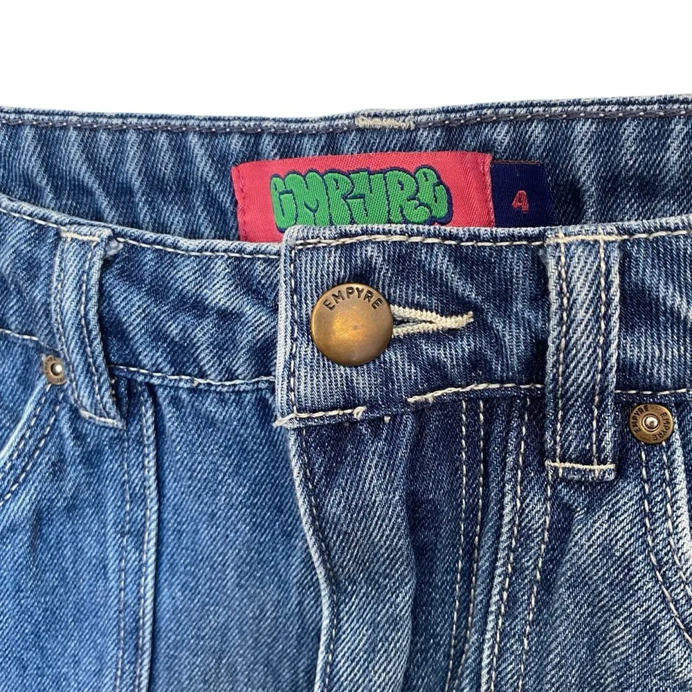 Empyre Tori Porkchop Pocket Cargo Skate Jeans Blue Colorway Size 4 - Image 5