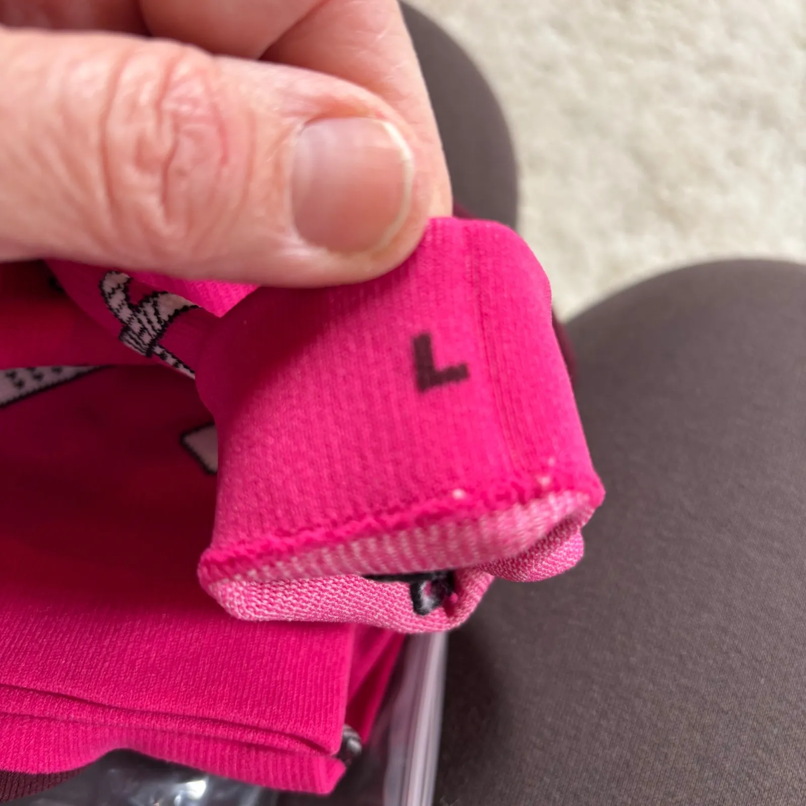 FIGS Compression Socks Knee High Pink Band Aid Syringe Medical Print Women's L - Image 5