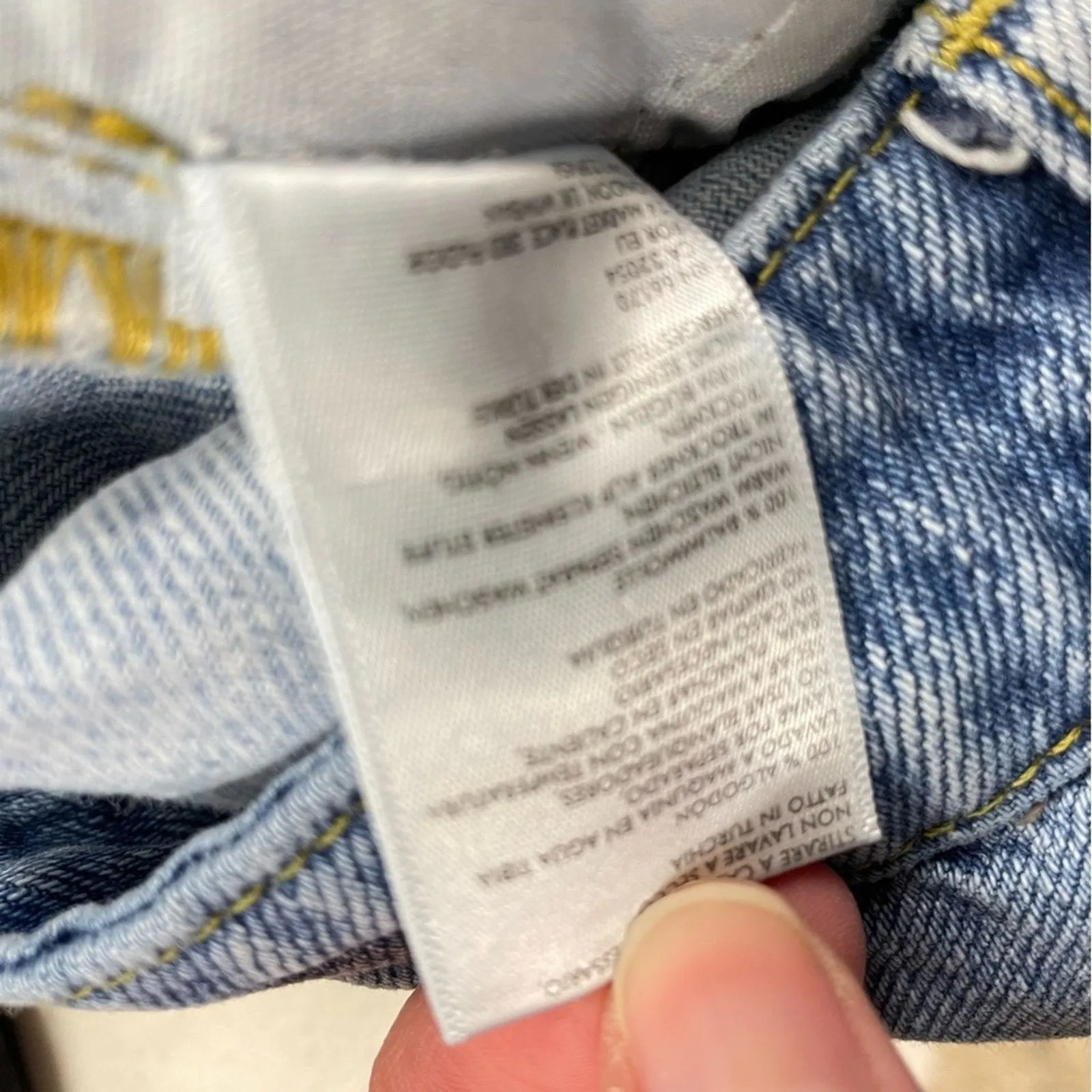 BDG Colorblock Womens Jesse Straight Leg Jeans Womens 26 Two Tone Blue Denim - Image 7