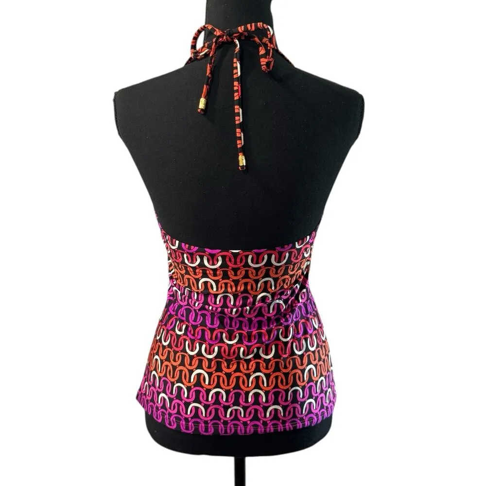 NWT! Trina Turk Women's Echo Chain Halter Tankini Top & Bottoms - Size 4 - Image 9