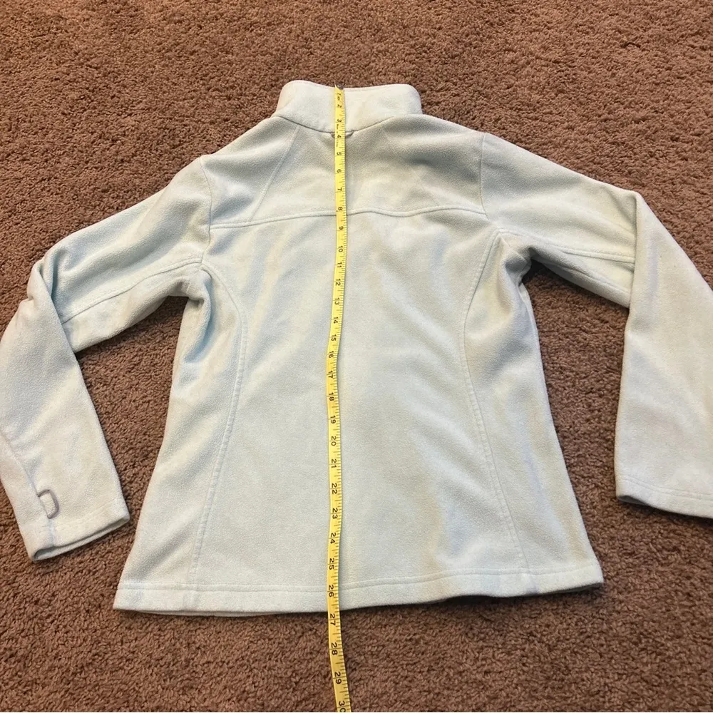 Columbia Fleece Jacket Women's Size S Ice Blue High Neck Full-Zip Pockets - Image 6