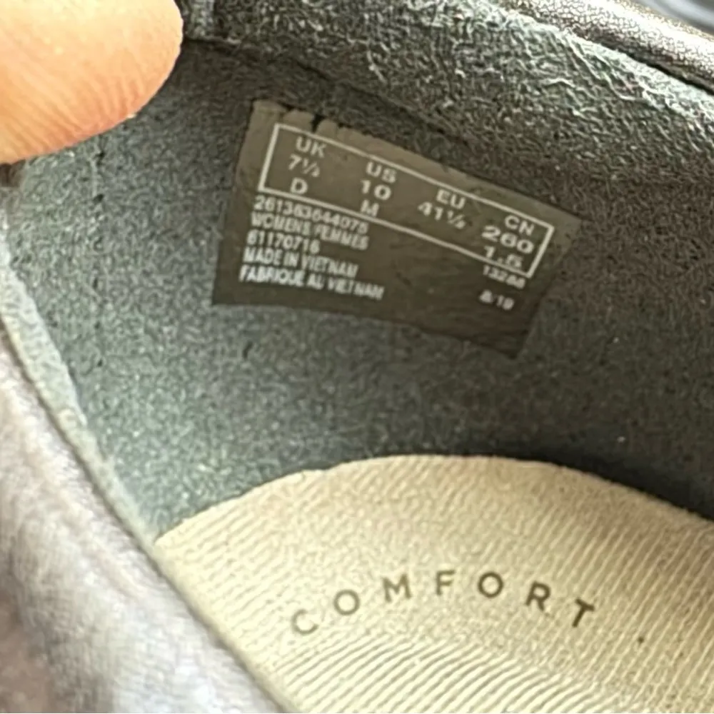 Clarks Collection Leather Oxford Sharon Rea US 10 Gun Metal Lace Up Comfort Sole - Image 14