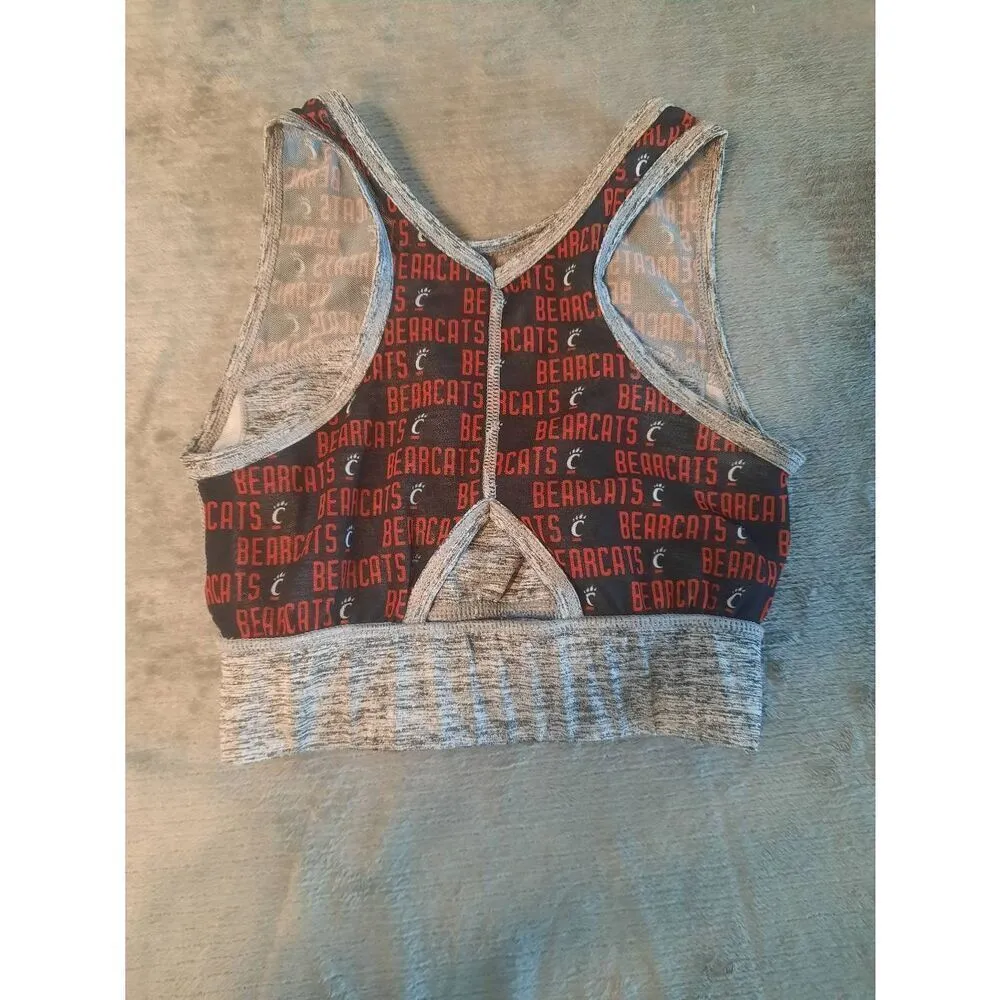 Zoozatz Size XS Cincinnati Bearcats Gray Sports Bra - Image 2