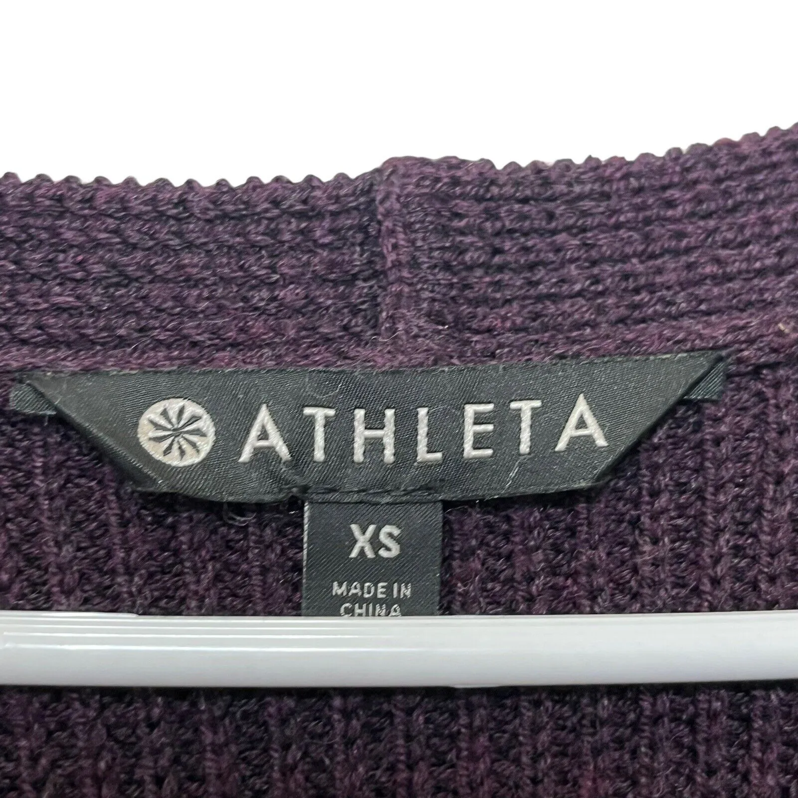 Athleta Switchback Pullover Sweater Auberge Heather Long Sleeves Womens Size XS - Image 11