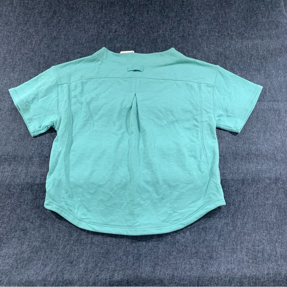 NWT FREE PEOPLE - MOVEMENT - top short sleeve medium color teal E5 - Image 6