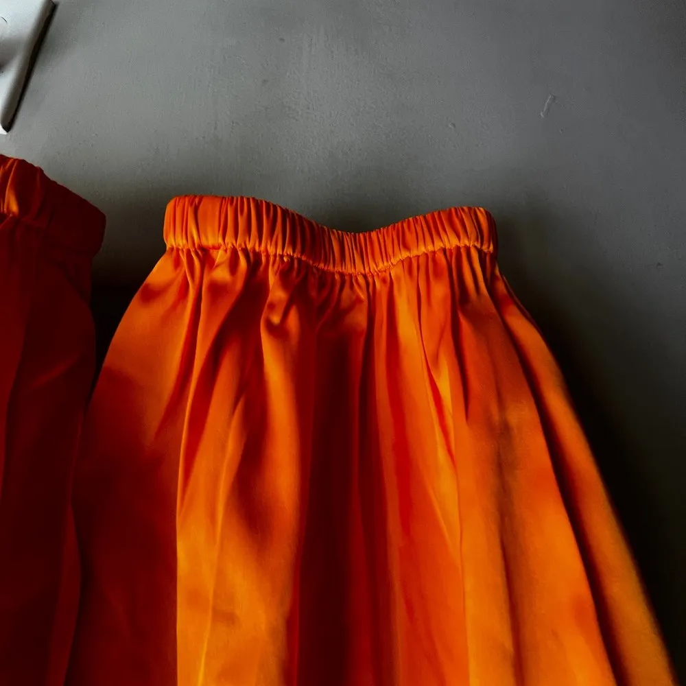 The Drop Women's Orange High Waist Cargo Pants Elastic Waistband Drawstring XL - Image 10