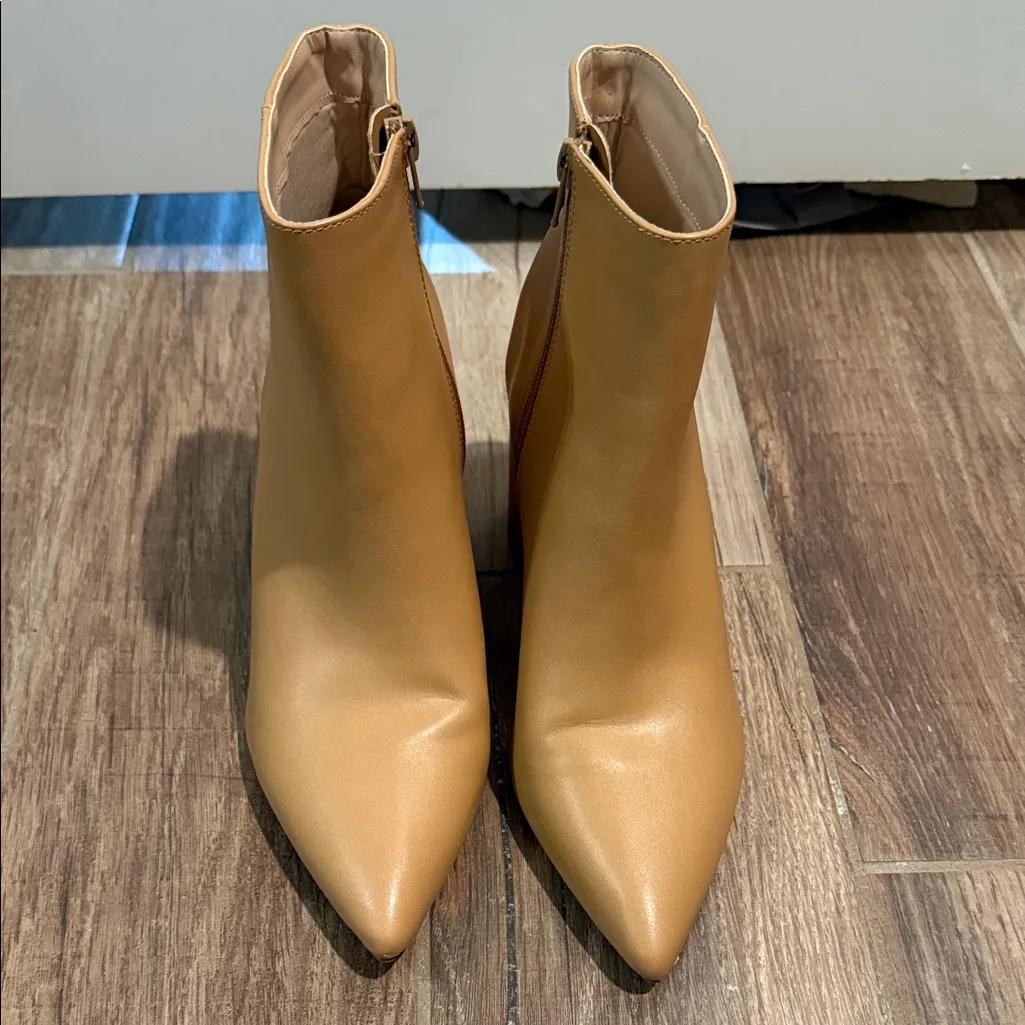 Elegant Tan Ankle Boots for Women Size 7.5 - Image 2