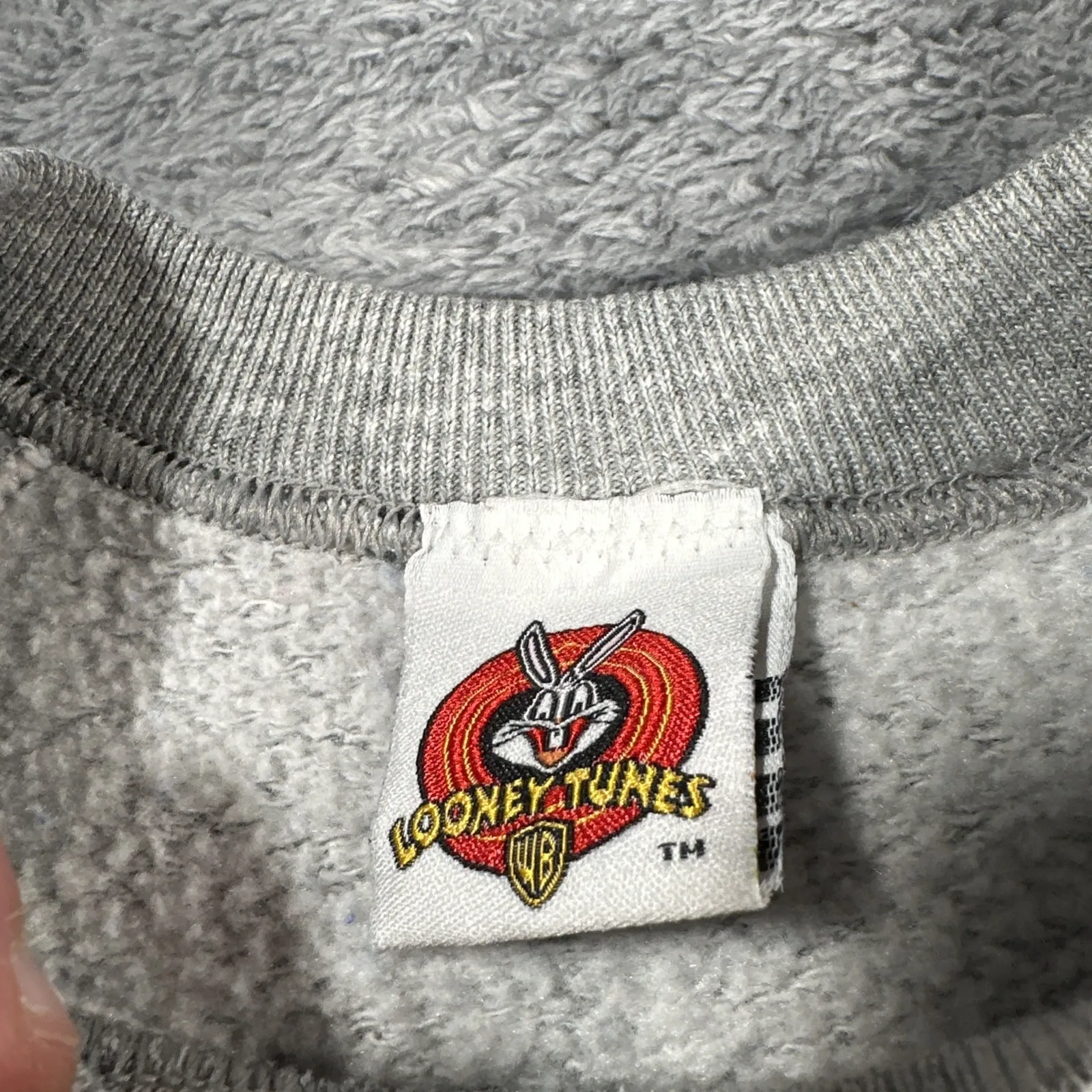 Vintage 90s Looney Tunes Tweety Bird Sylvester Sweatshirt Size XL USA Women's Gray - Image 3