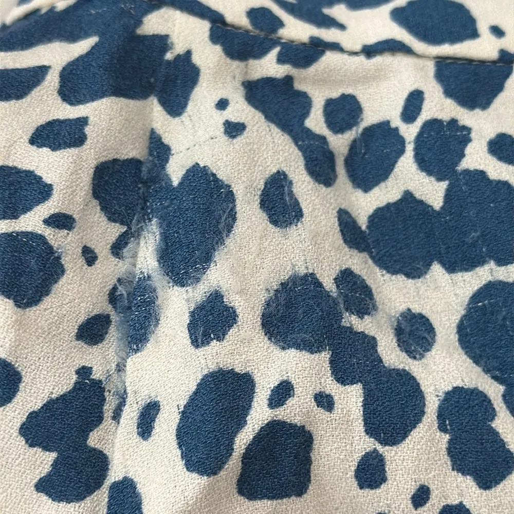 Reformation Rainey Blue & Ivory Bea Skirt - Image 6