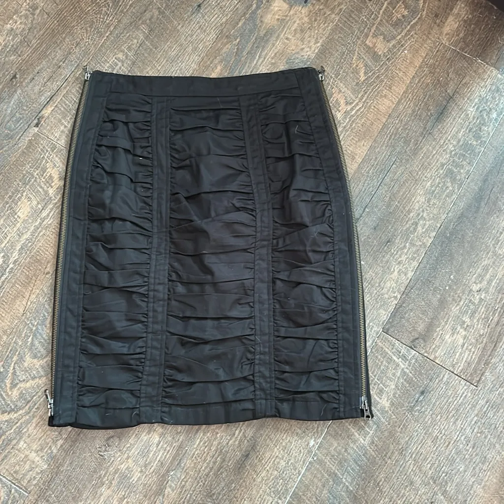 Nanette Lepore Ghost Ship Black Pencil Skirt Size 4 Zipper Details Sexy‎ Bodycon - Image 5