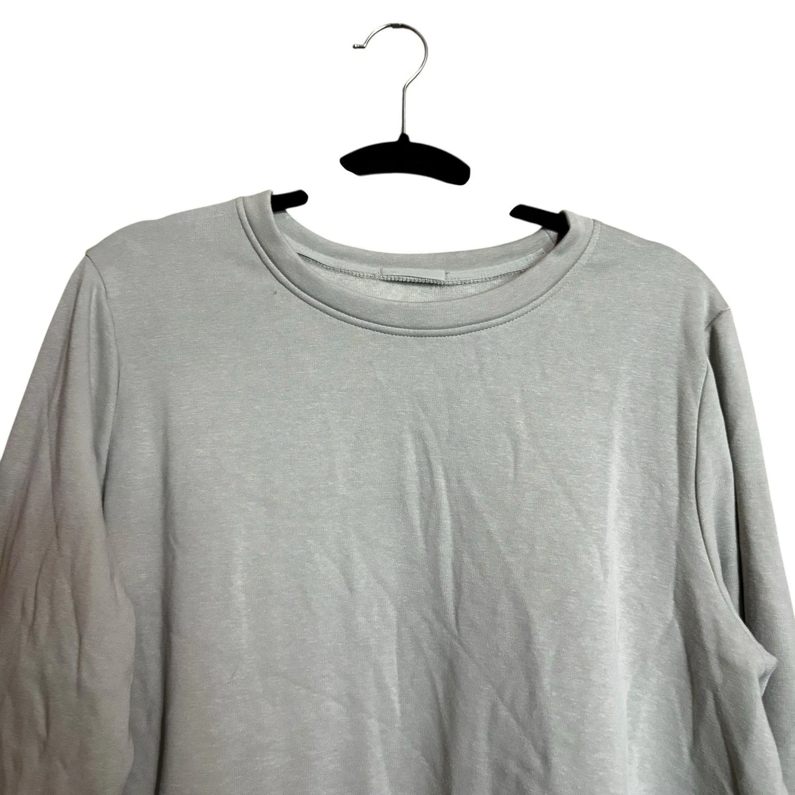 Cuddl Duds Sweatshirt Women 1X Blue Stretch Pockets Pullover Soft Blouse - Image 2