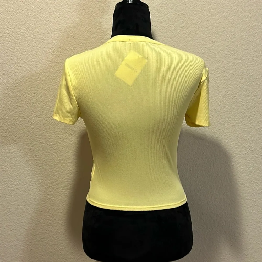 Yellow Striped Knit Top - Image 2