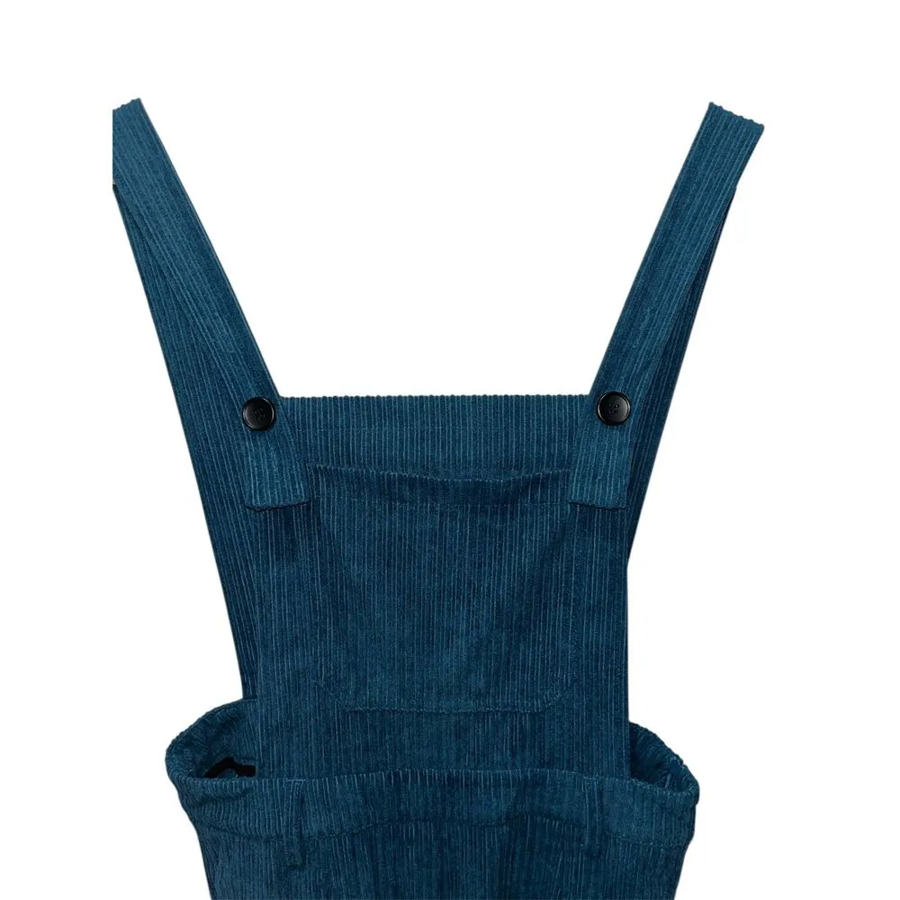 Cider Corduroy Wide Leg Women's Jumpsuit Size Large Blue/Green Oversized NWT - Image 6