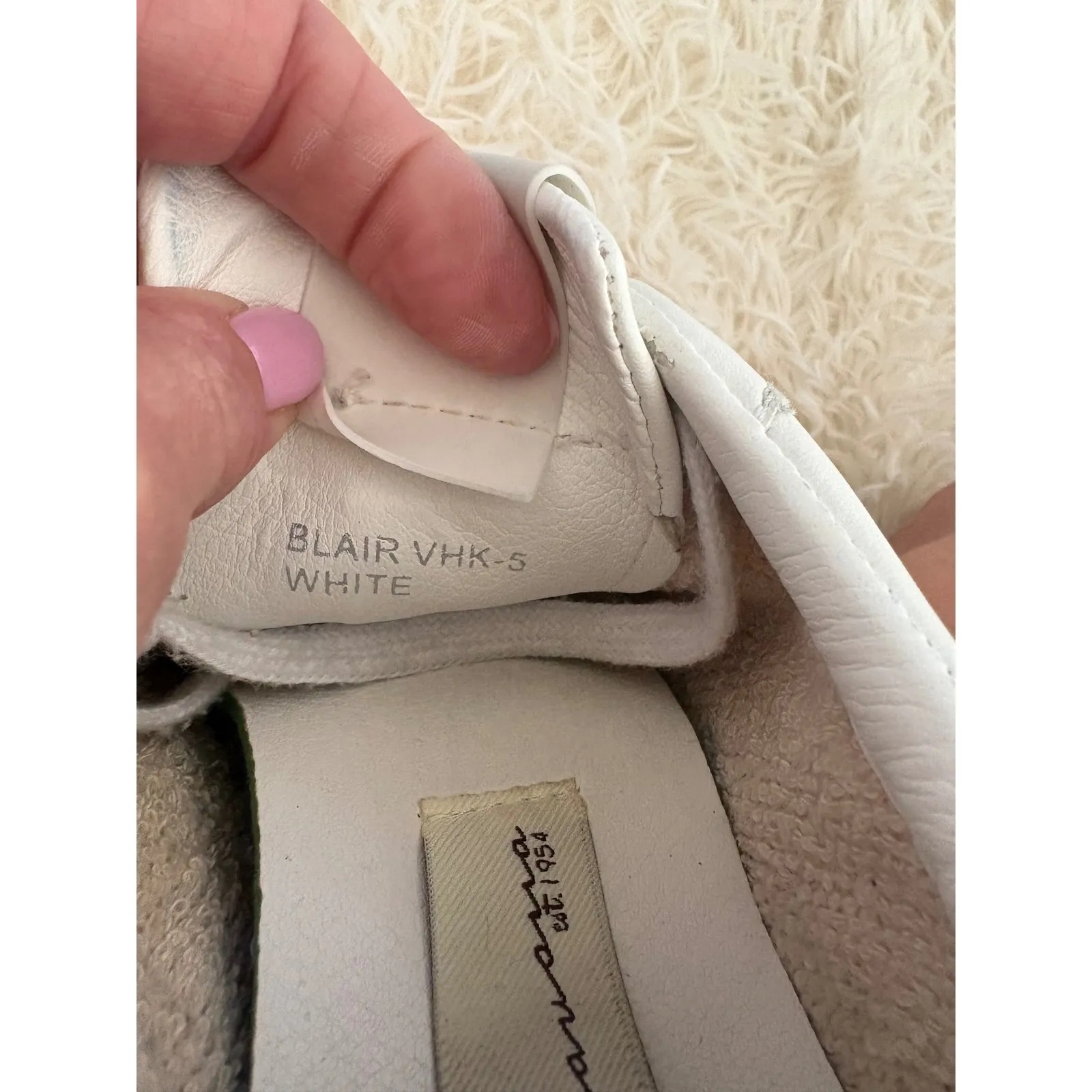 Vintage‎ Havana Women's White Leather Star Sneakers Lace Up Side Zip - Image 10