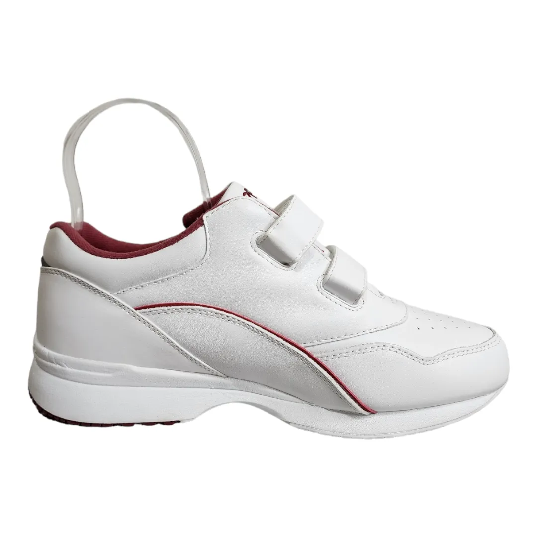 Propet Tour Walker Strap Shoes White/Berry Leather Hook & Loop Women’s Size 10 White - Image 3